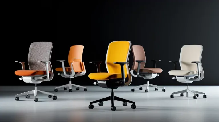 Sleek Minimalist Commercial Office Conference Chairs: Aluminum Base with Adjustable Height