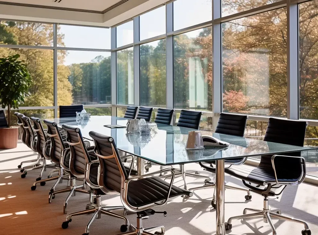 Sleek Contemporary Office Conference Chairs - aluminum Frame, Padded Seat, Modern Gray Finish
