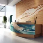 Handcrafted Custom Reception Desk - Sustainable Materials, Adjustable Features, Selection of Finishes-4