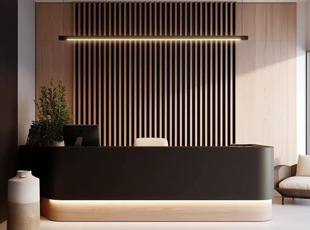 Handcrafted Custom Reception Desk - Sustainable Materials, Adjustable Features, Selection of Finishes-3