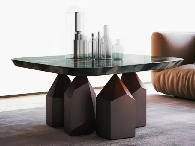 Custom Marble Surface Living Room Coffee Table