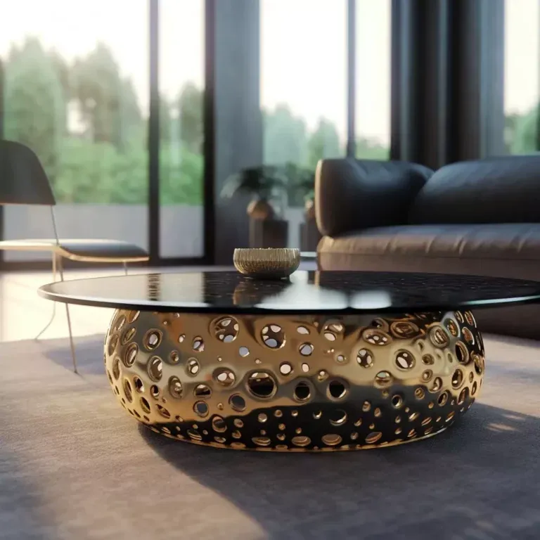 Sleek Glass Custom Living Room Coffee Table