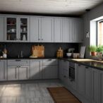 modern grey shaker kitchen cabinets