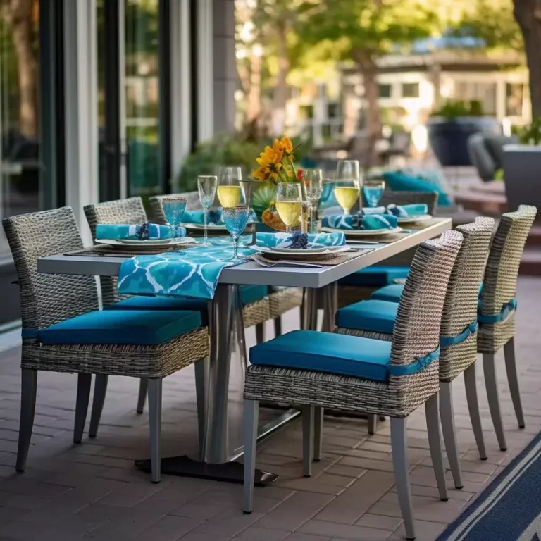 5-Piece Luxury Rattan Hotel Outdoor Dining Set: Weatherproof & UV-Protected for Patio & Poolside