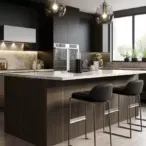 Wood Wonders: Modern Kitchen Cabinet - Artful Design, Spacious Layout & Durable Construction-5