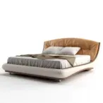 Full House Furniture - Modern Upholstered Bed, King Size, Sleek Platform Design, Charcoal Gray-5