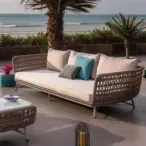Premium Rattan Hotel Outdoor Sofas: Modular Design with Weather-Resistant Cushions-3