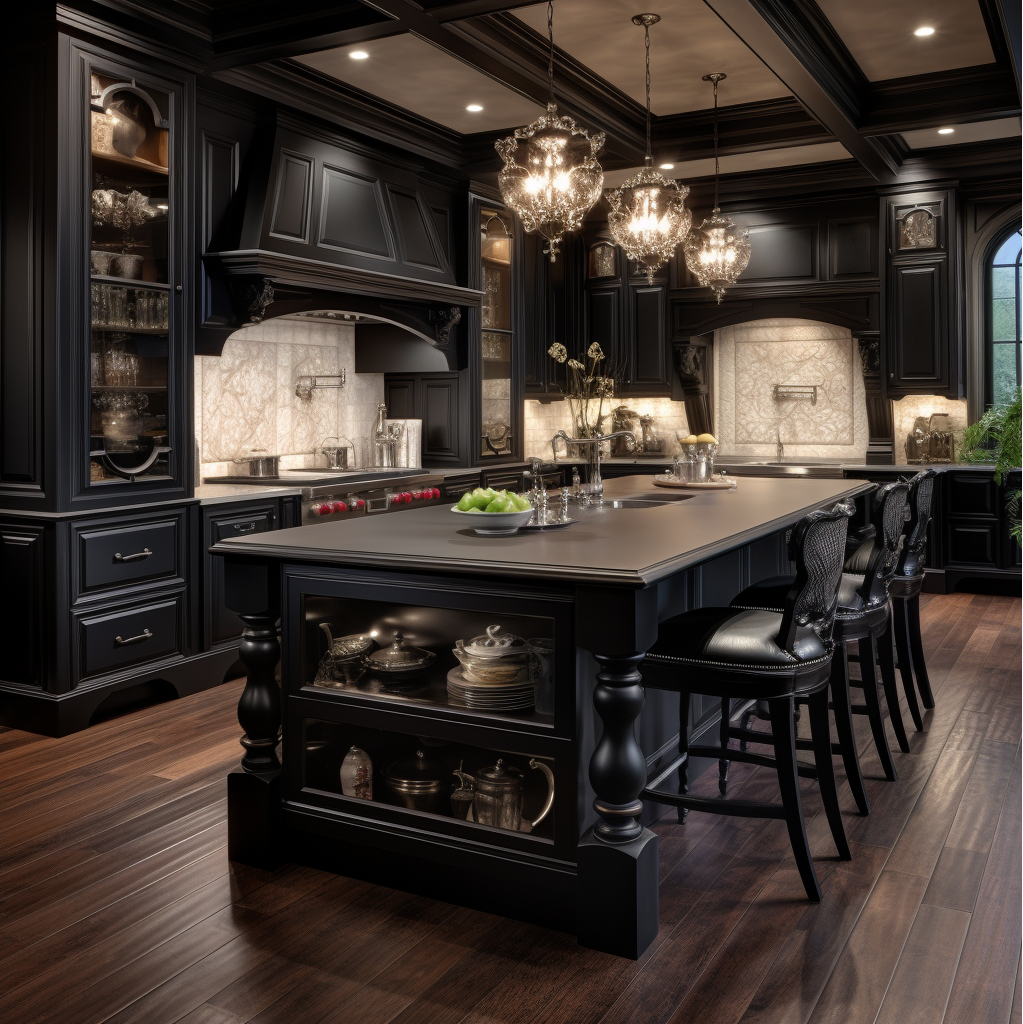 Let The Luxury Of The Black Kitchen Flourish