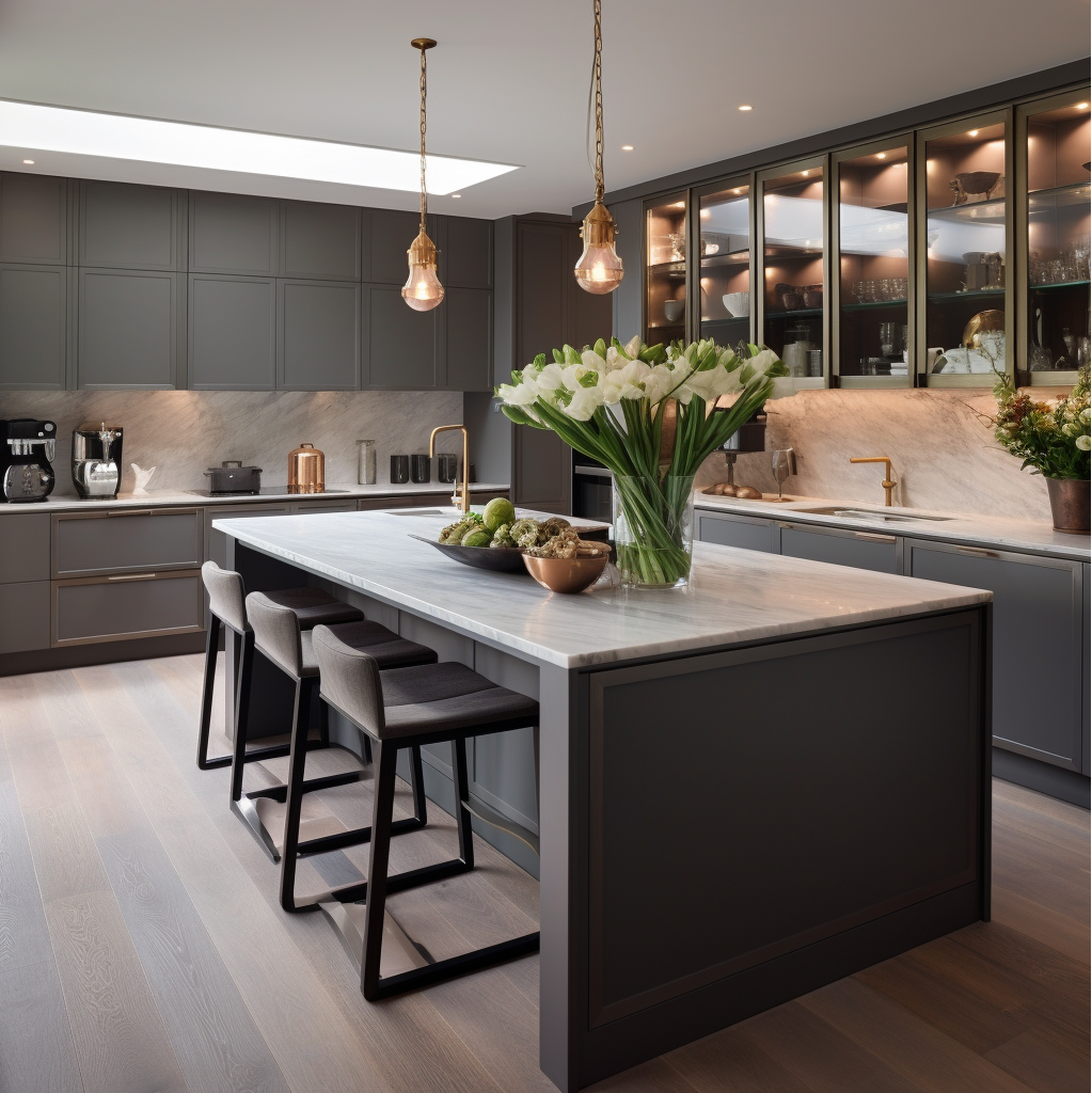 Low-key Modern Grey Cabinetry Gives Off A Homey Feel